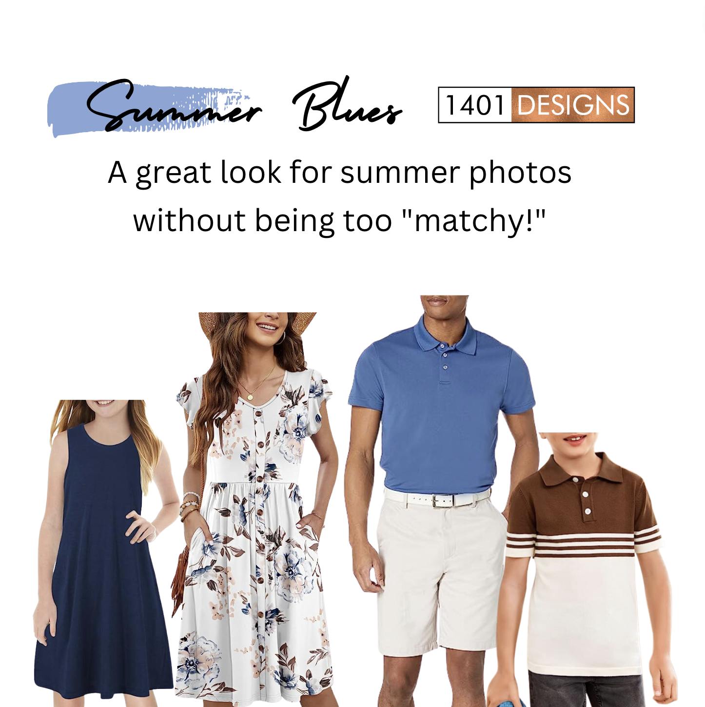 Summer Photo outfit Inspiration - Summer Blues